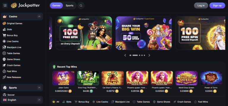 Jackpotter: The Crypto Casino that Offers among the Most Generous Crypto Casino Bonus on the Market